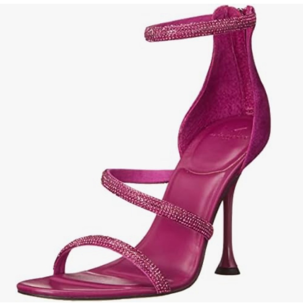 #MARC FISHER Carita Women’s Ankle Strap High Heels Sandals Hot Pink Size 8.5 New
